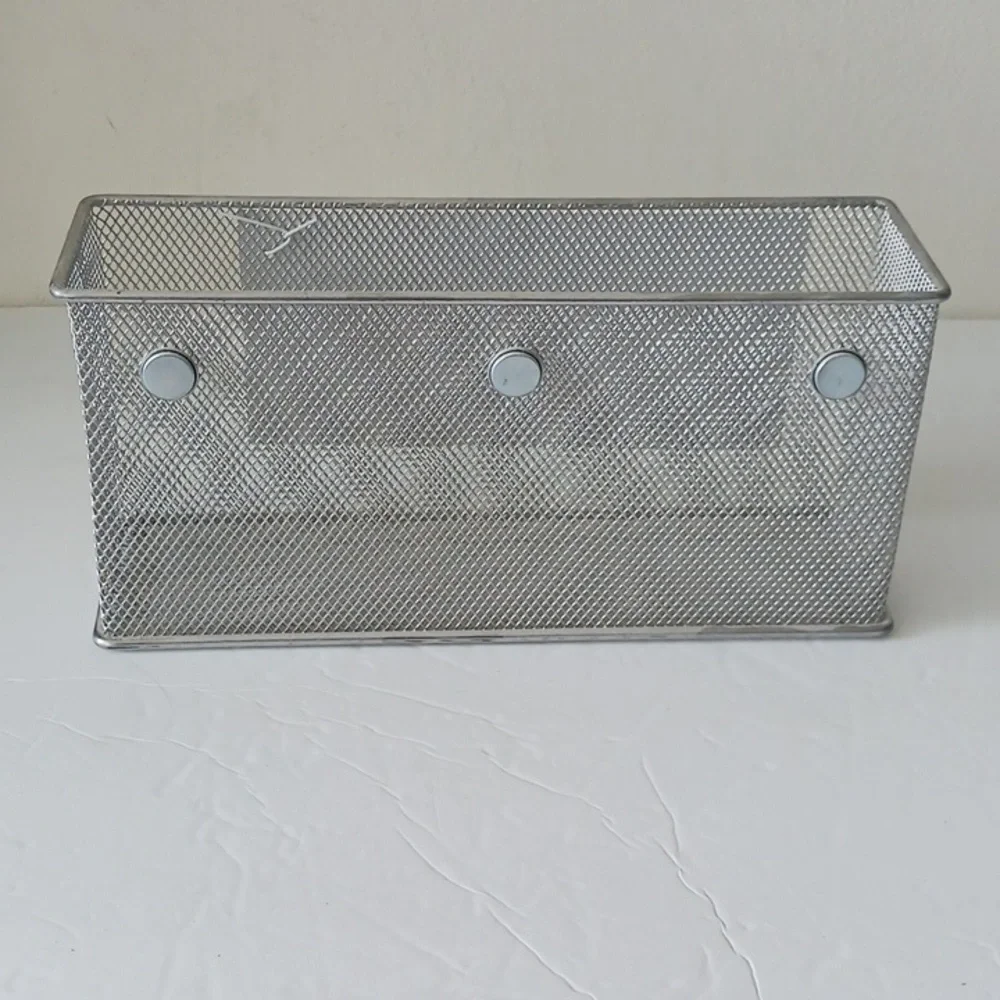 Mesh Magnetic Locker Magnetic Safe Space Storage Box Bin Silver by MSA NEW